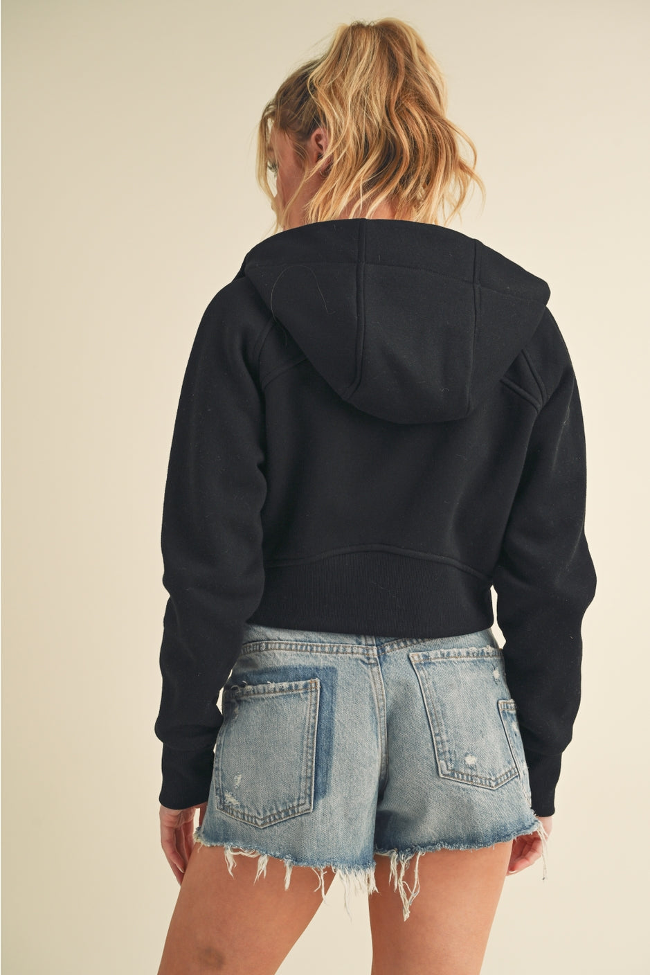 AEMI + CO - Deva Cropped Hooded Jacket