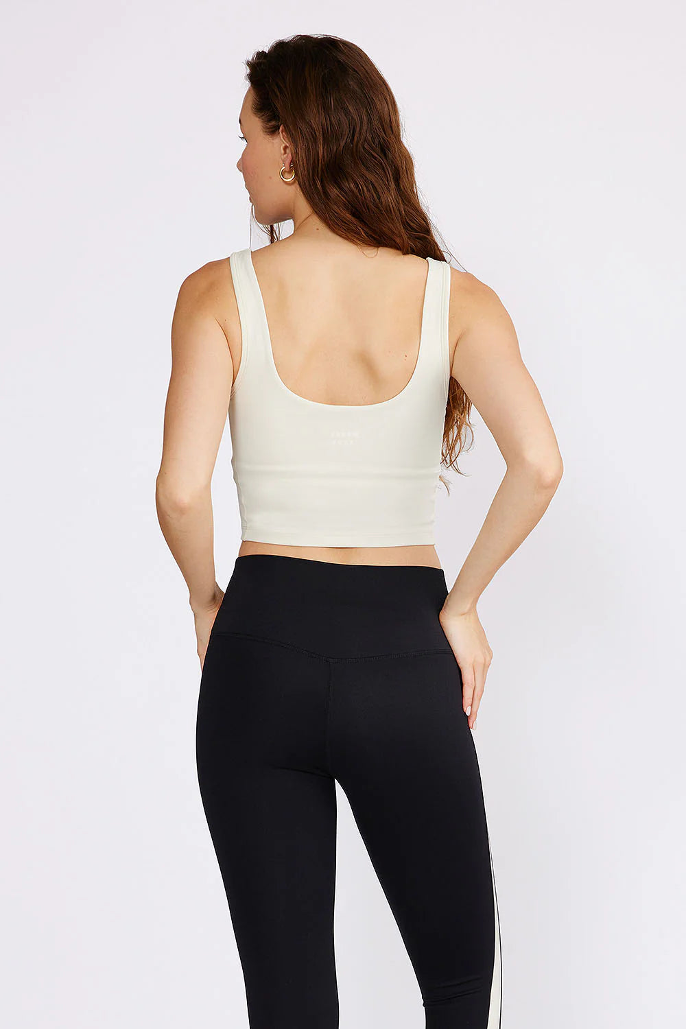 CREAM YOGA - HANA 7/8 SUDE STRIPE LEGGING PANT