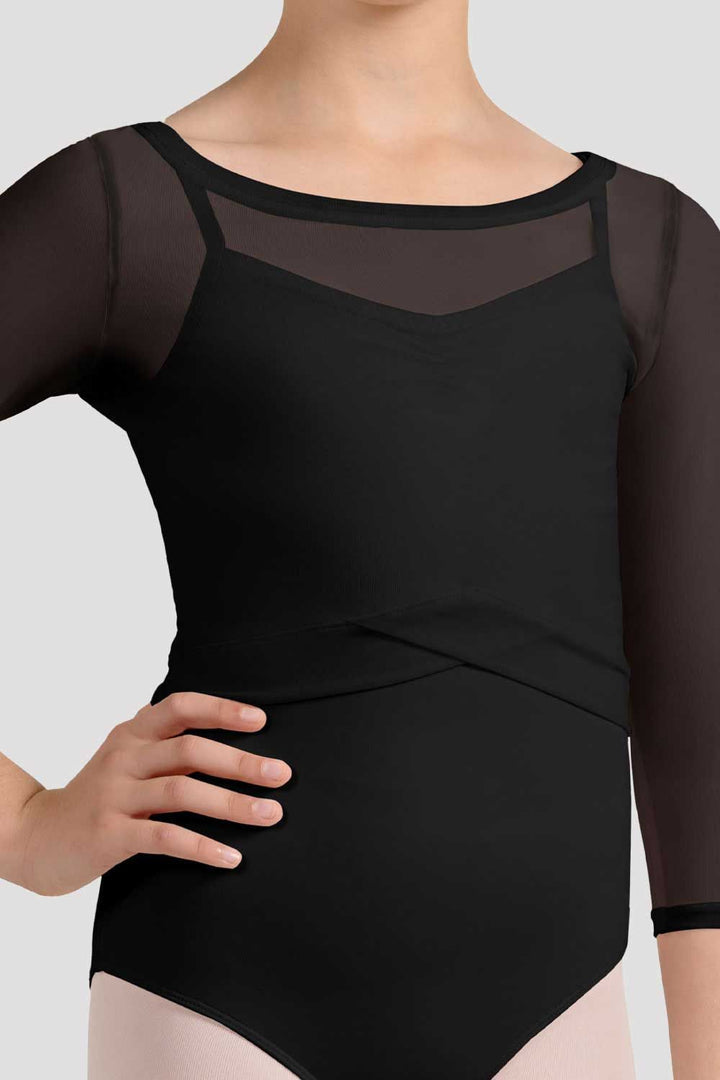 BLOCH - Girls Mirella Miami 3/4 Sleeve Top