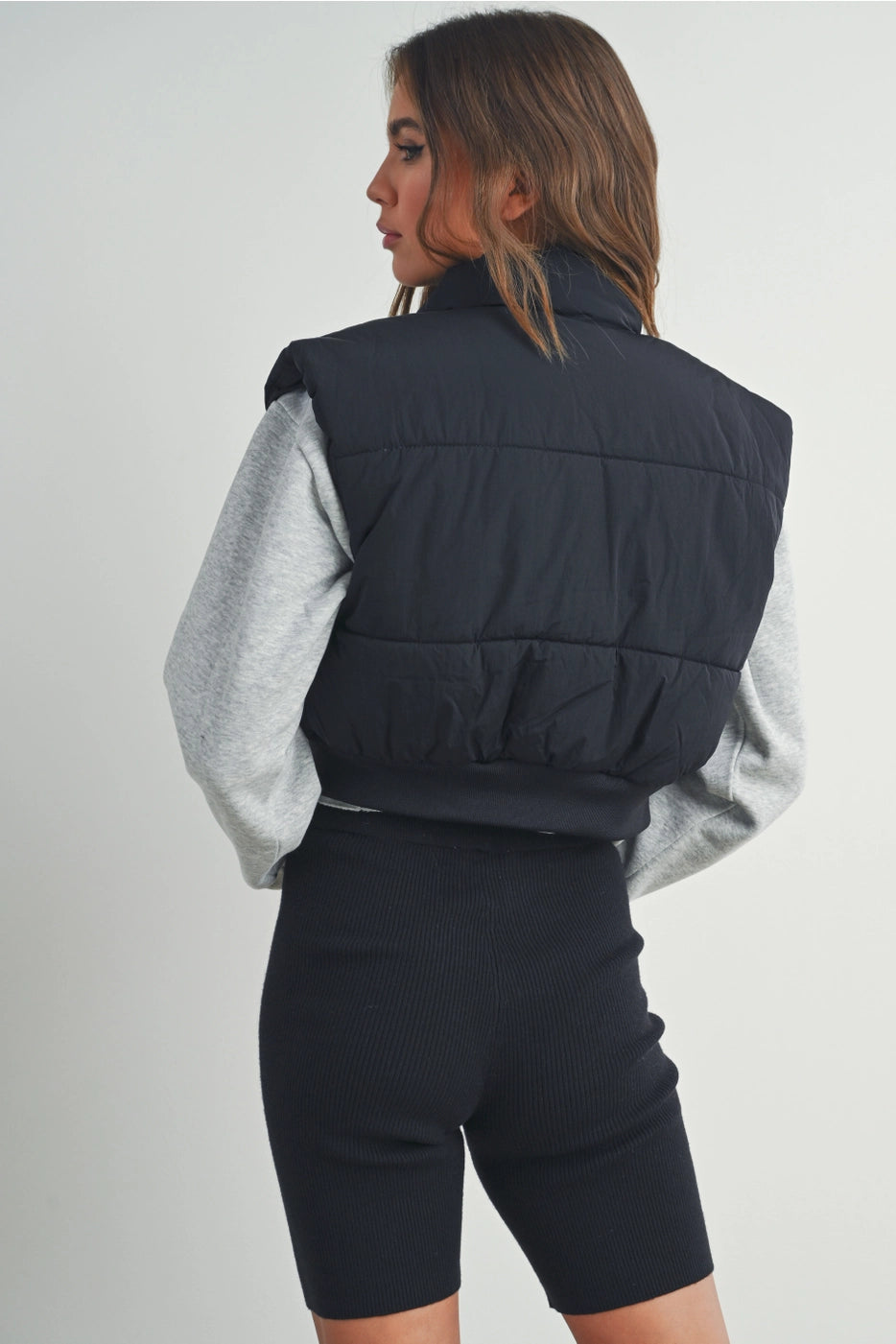 BUTTERMELON - Full Zip-Up Crop Puffer